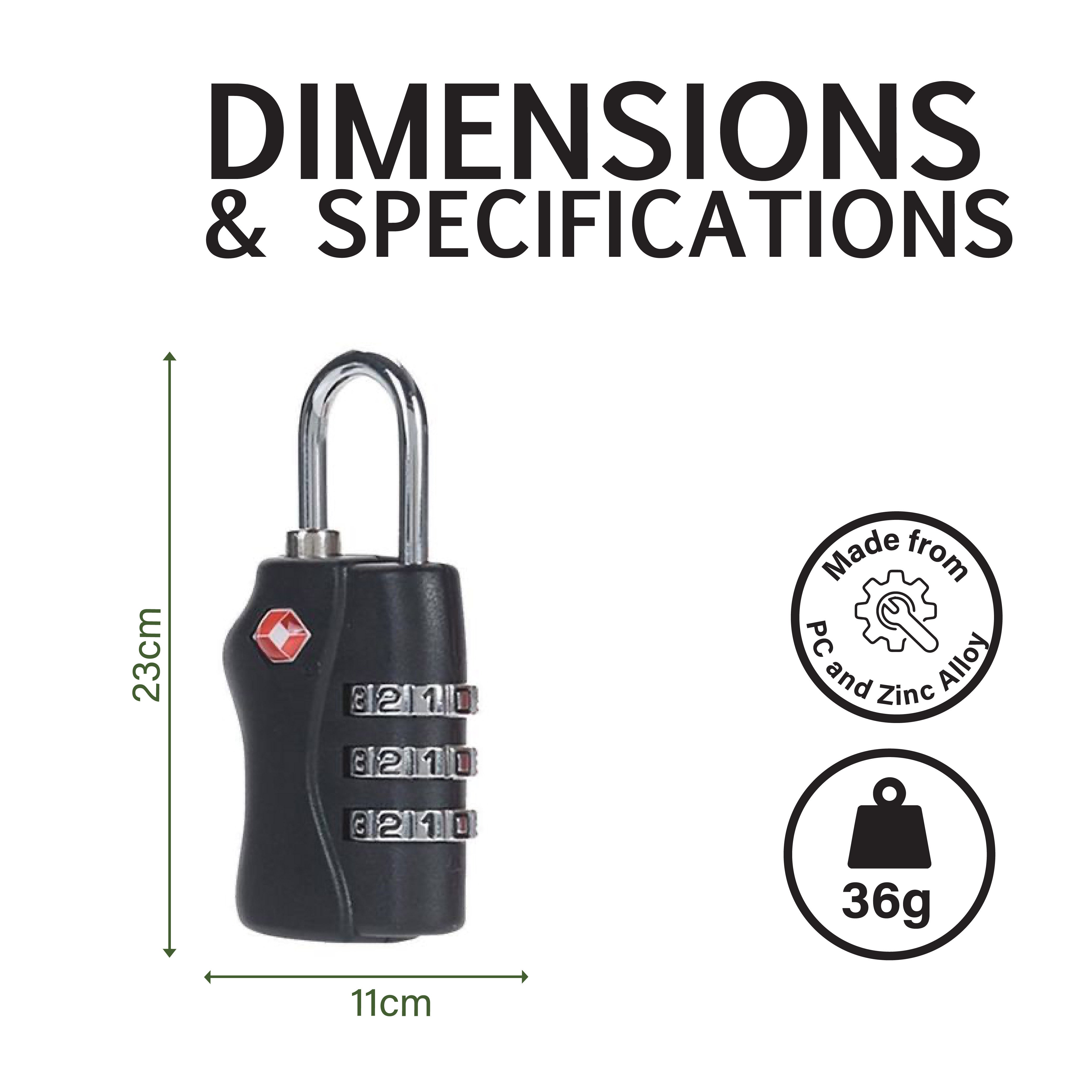 TSA Lock - 3-Digit Combination