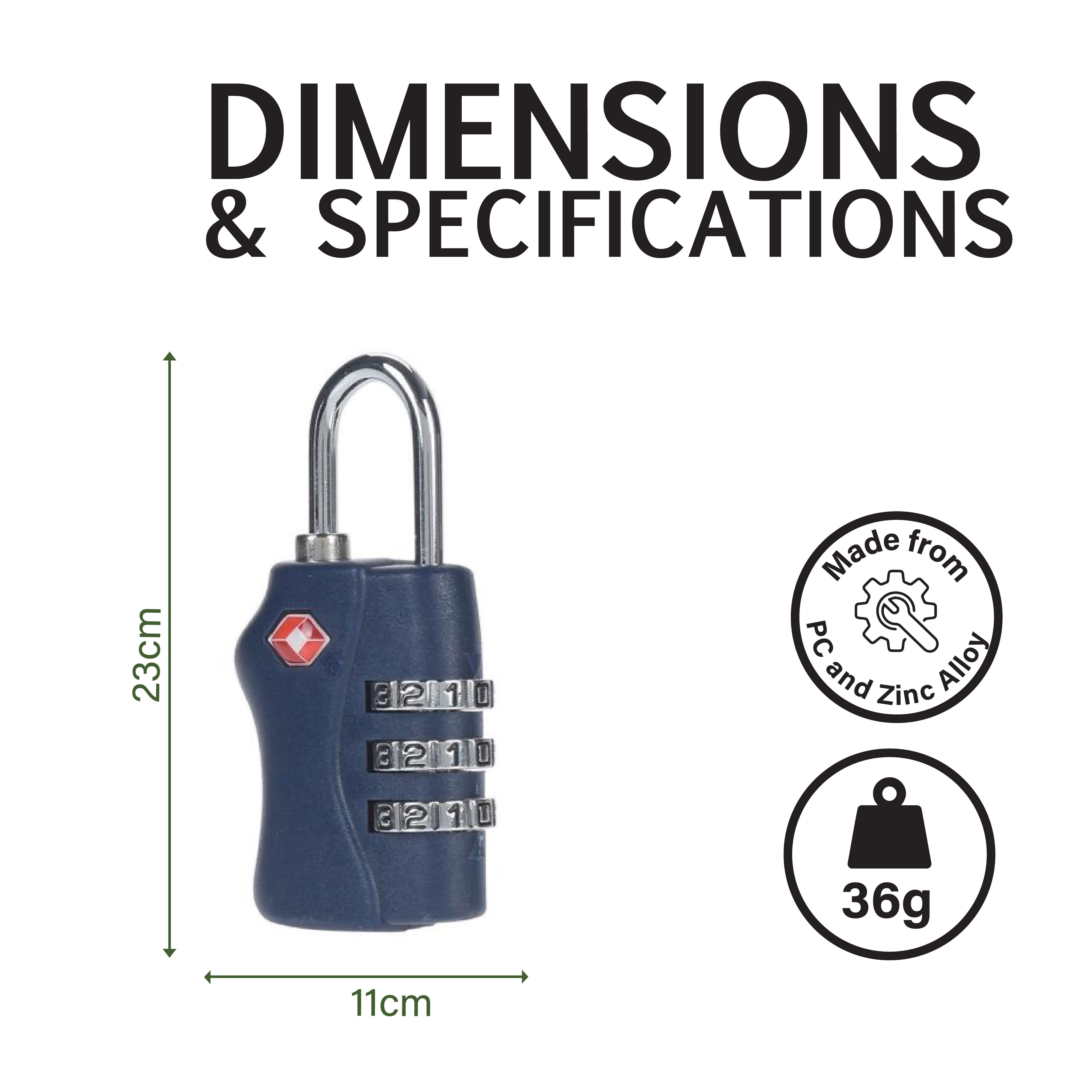 TSA Lock - 3-Digit Combination