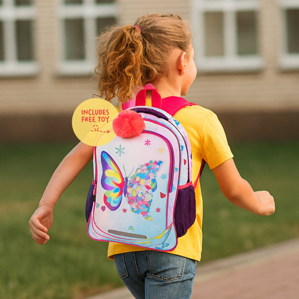 Junior Butterfly Backpack Set – 3-in-1 with Lunch & Pencil Bag