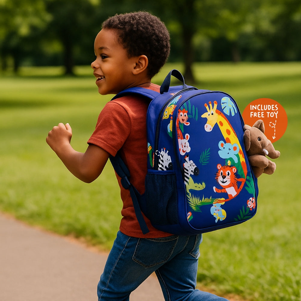 Mochila Safari Junior 3 en 1 con bolsa para almuerzo y lápices