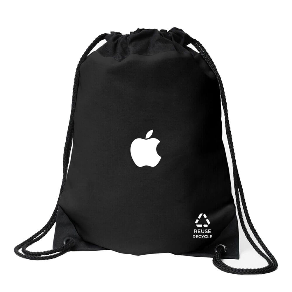 Brand your own drawstring bags with Bags Direct. Use your logo or request artwork from our design team. We provide you with a presentation, branding services up to 3 color screen prints, and swing tags at wholesale price. A minimum of 400 units per order is needed for branding. Email sales@bagsdirect.co.za or call us on 021 510 1786 