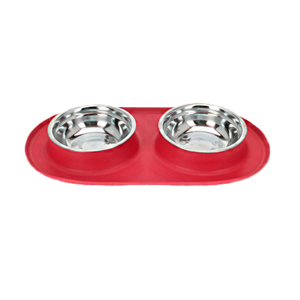 Non-slip Dog Bowl Set | Red