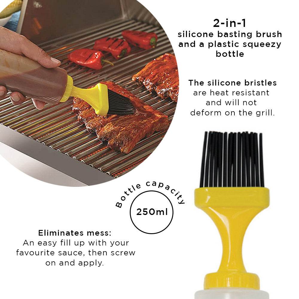 Basting Brush With Reusable Sauce Bottle