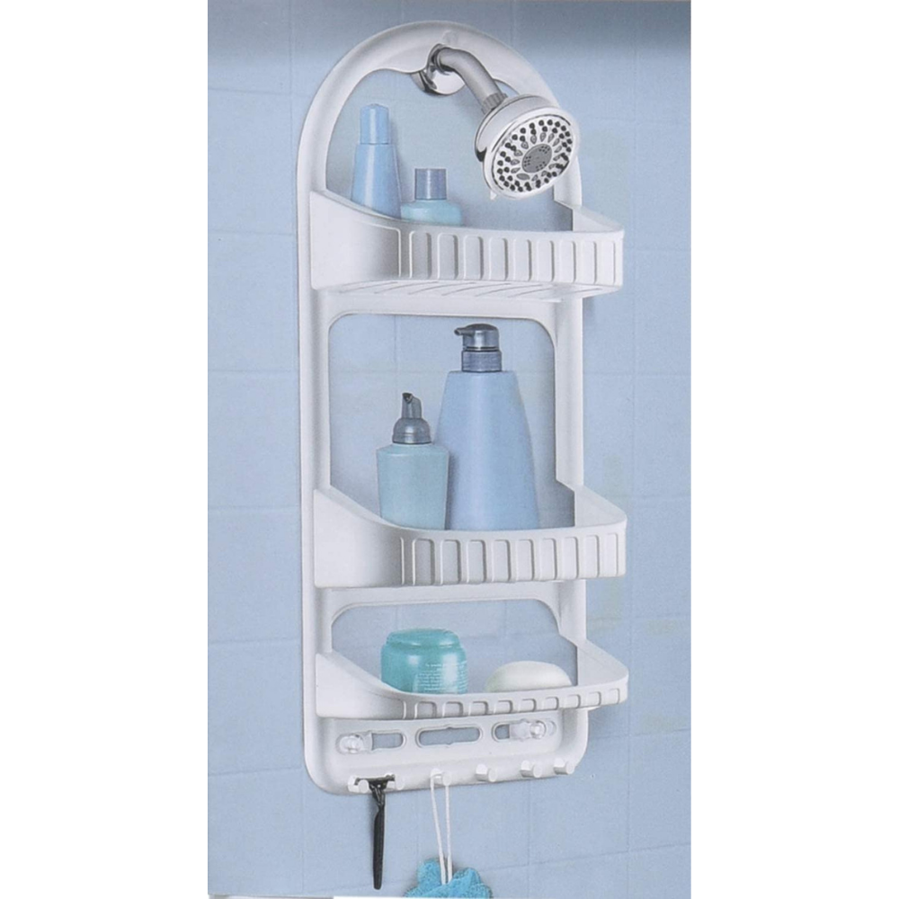 62cm Hanging Shower Caddy with 3 Shelves from Turkey. Hang it on your shower head. no drilling required. 3 shelves, to separate and hold all your shower routine necessities. Such as your shampoo, body wash and bathroom accessories! The boards are ribbed so that the water can drain properly. Size: 27 x 12 x 62cm. Bags Direct wholesale online shop