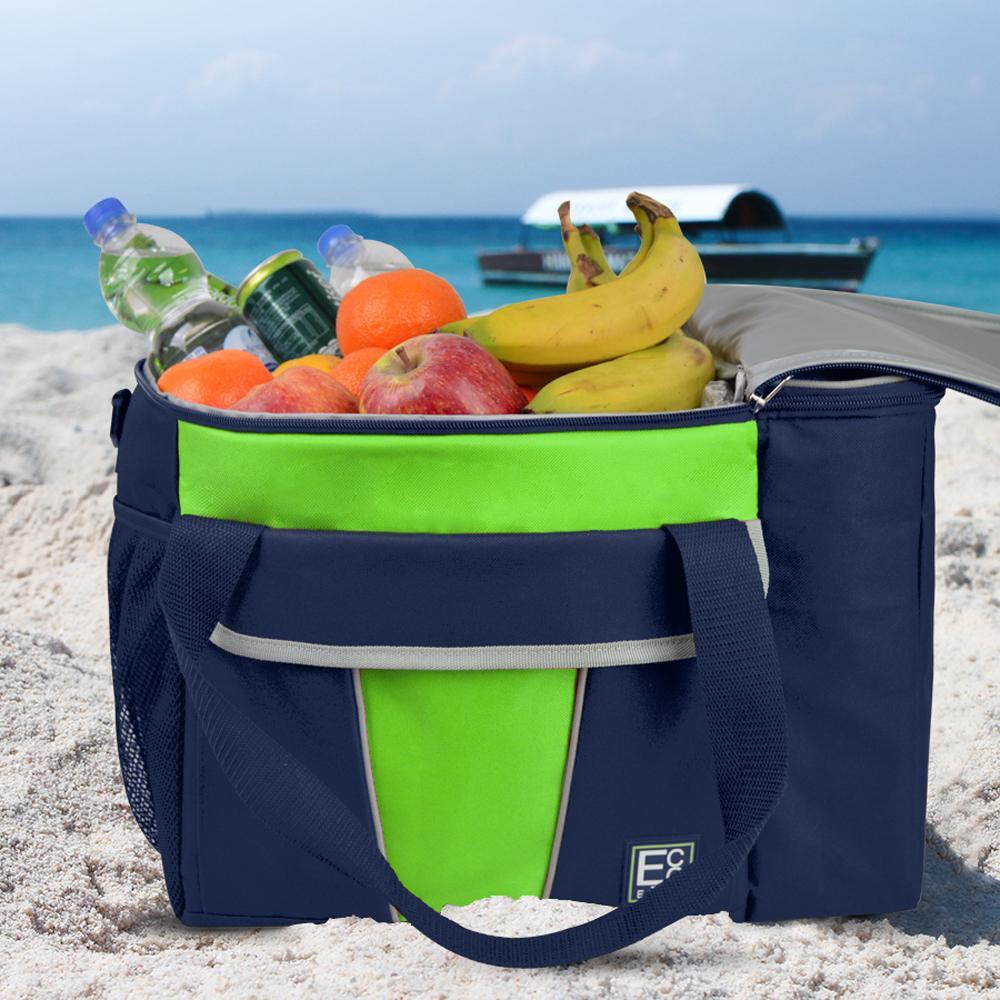 Insulated Cooler Bag with 2 x Side by Side Pockets and Carry Handles - 48L