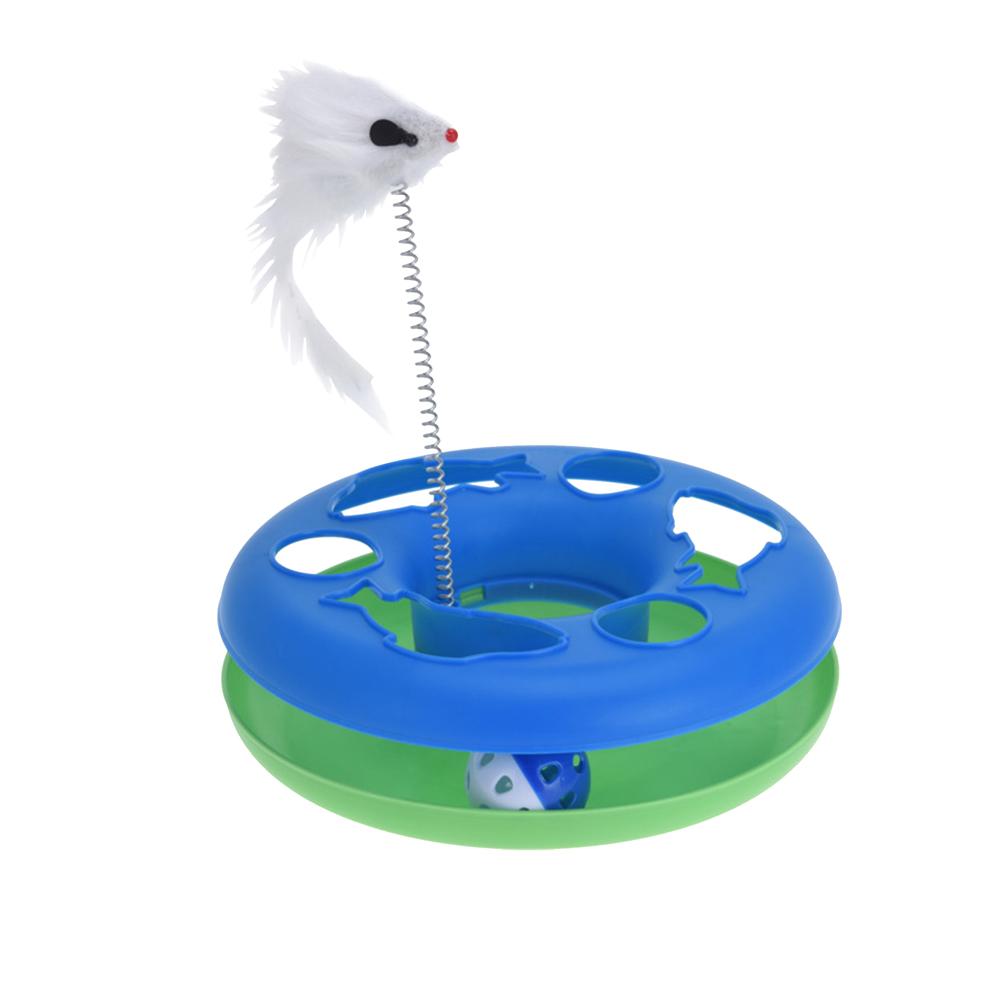 Cat Toy Chase Game with Ball and Mouse on Spring