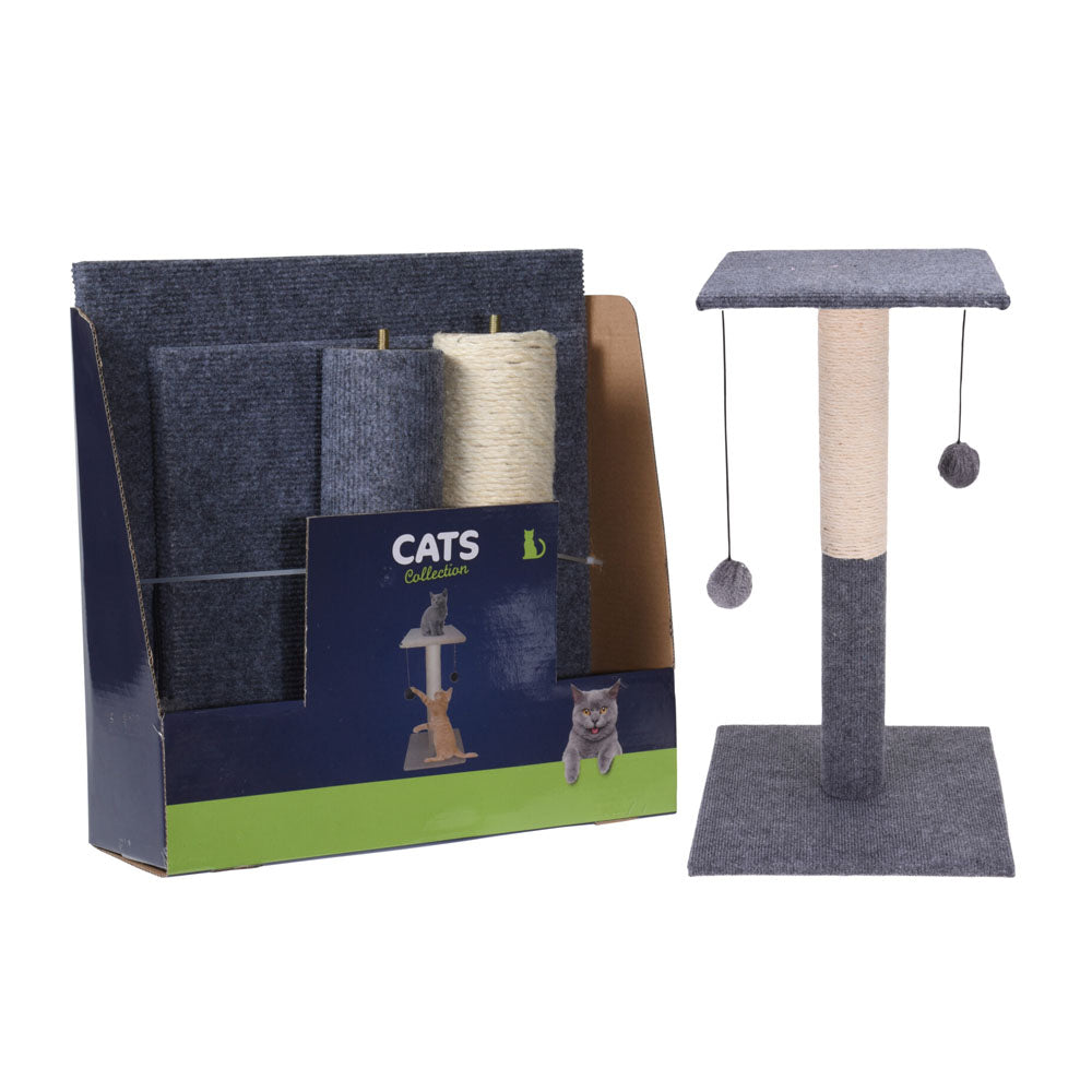 Cat Scratch Tree Stand with 2 Balls - 60cm