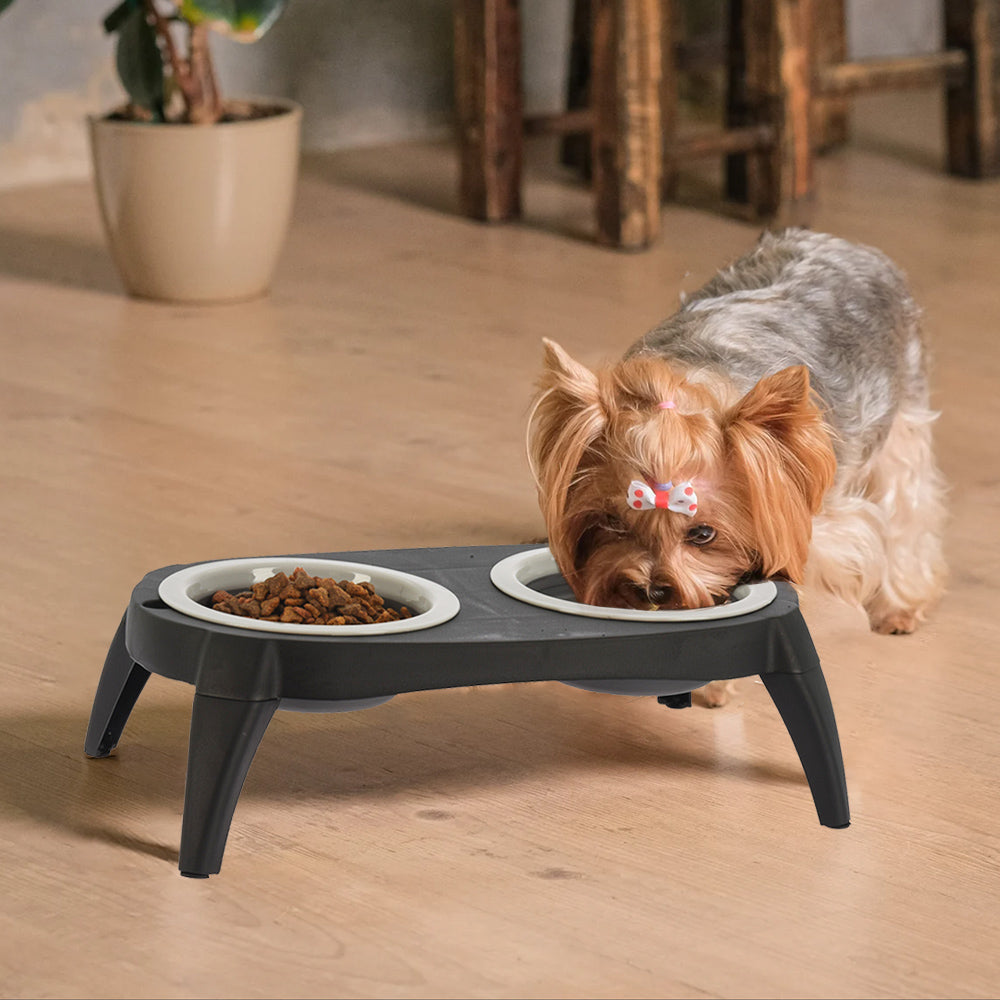 Pet Bowl on Stand for Cats and Dogs - Set of 3 Pieces