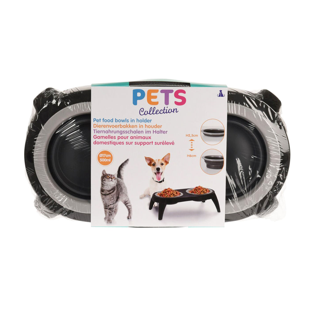 Pet Bowl on Stand for Cats and Dogs - Set of 3 Pieces