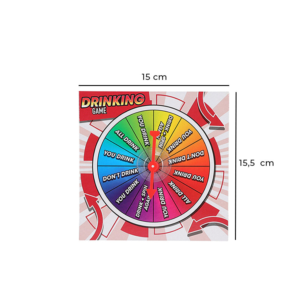 Drinking Game - Spin the Wheel with 4 Shot Glasses
