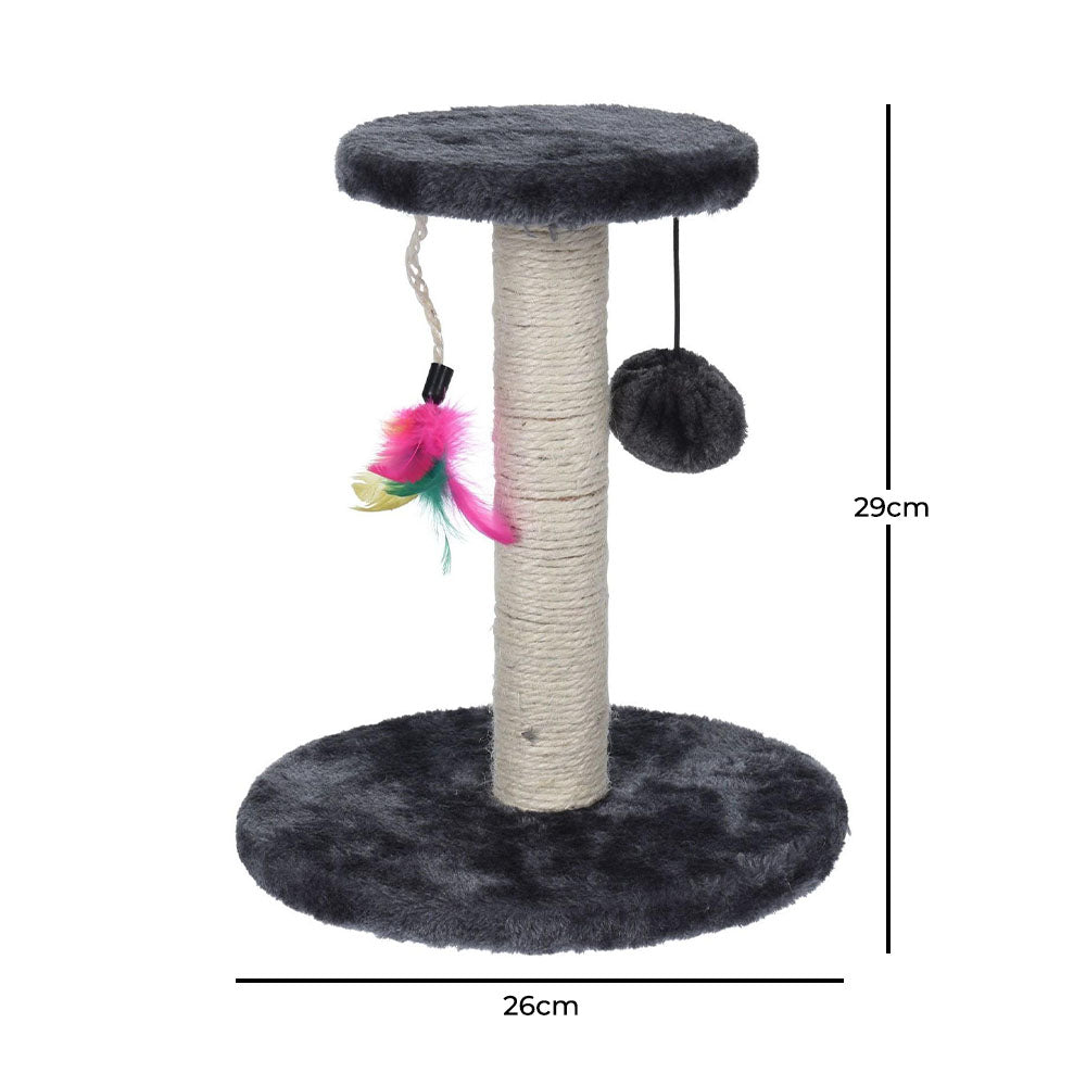 Cat Scratch Tree with Toy Ball & Feather - 30cm