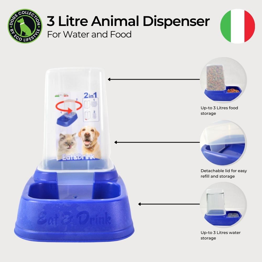 Animal Dispenser for Water or Food - 3 Litres