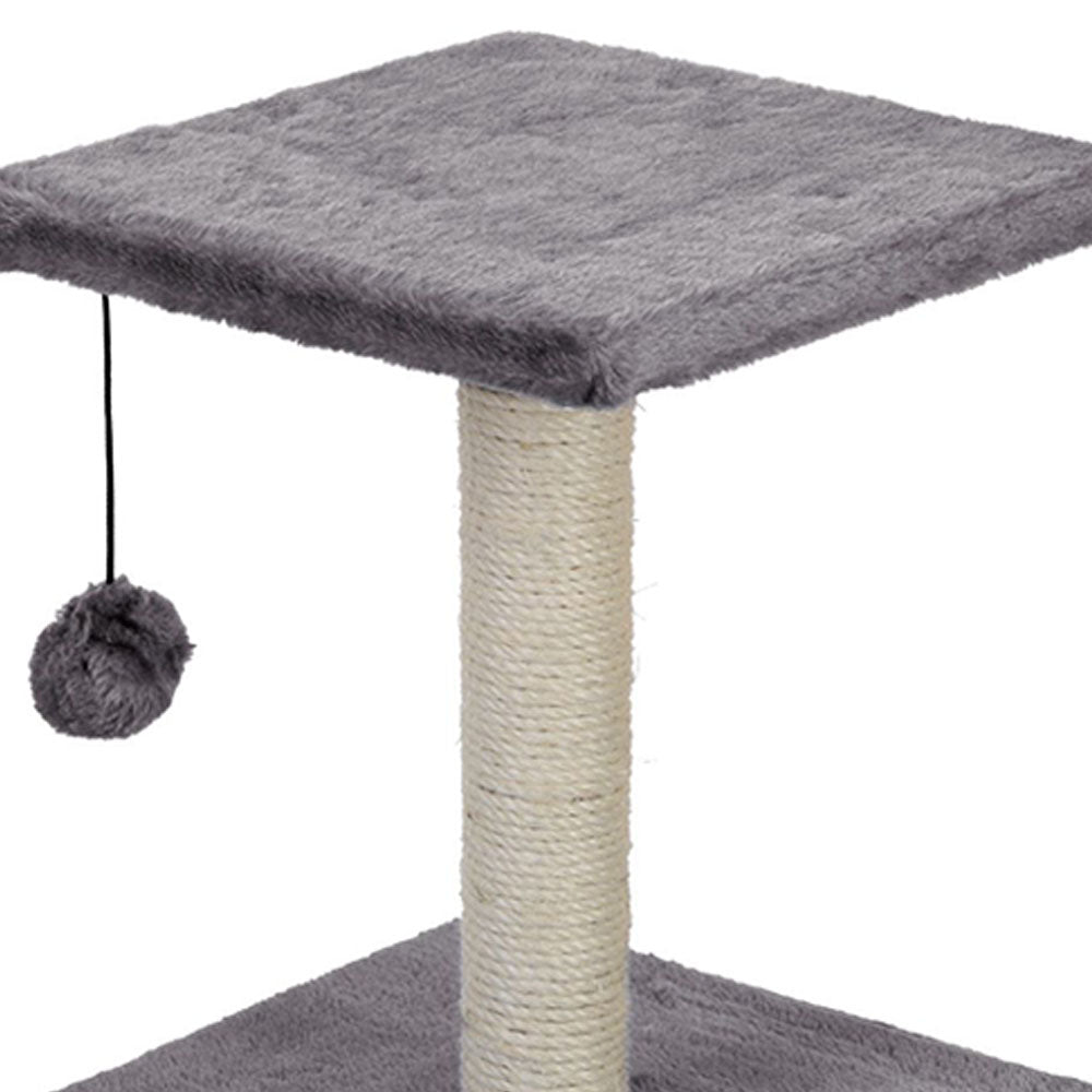 Cat House with Scratch Tree and Toy Ball - 53cm