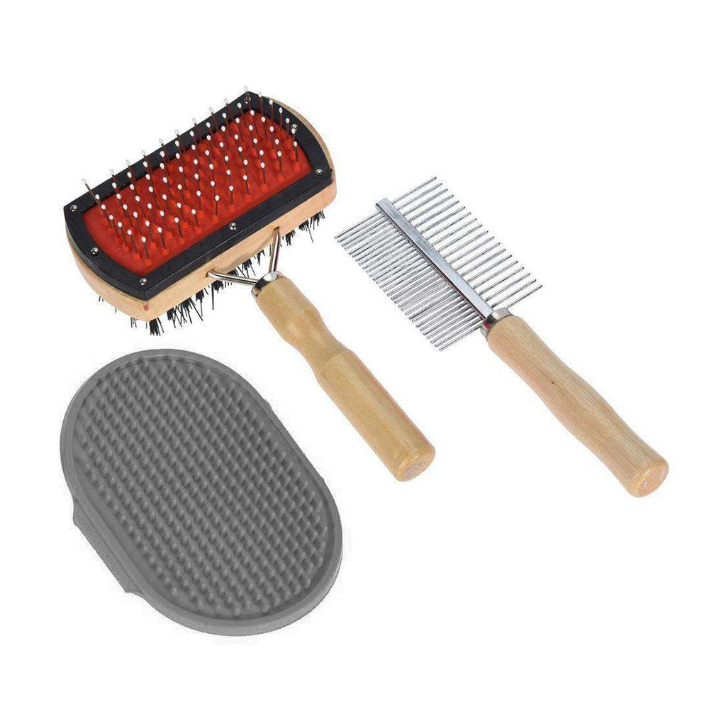 Pet Grooming Brush Set of 3