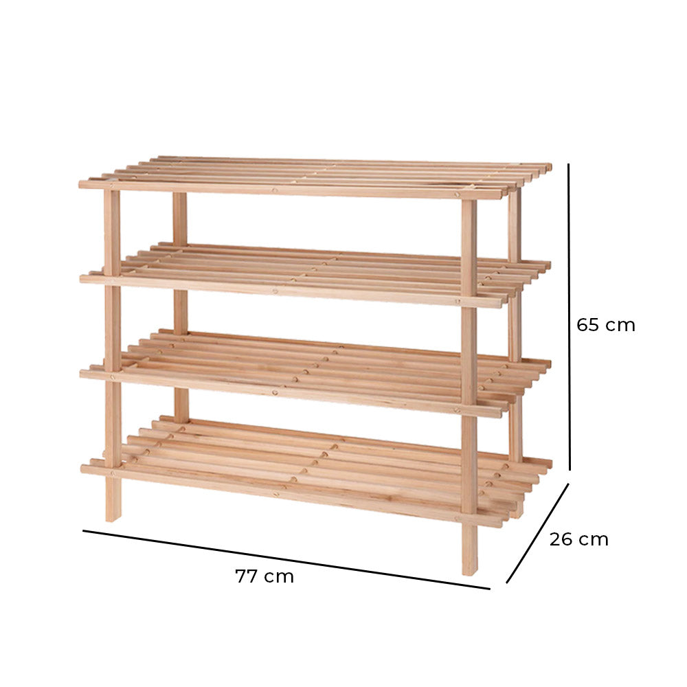 Firwood Shoe Rack - 4 Shelves - Eco-Friendly