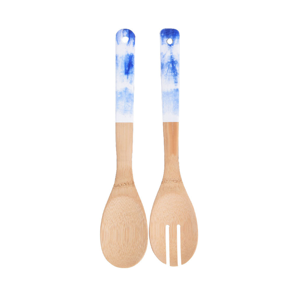 Bamboo Spoon and Fork Serverware - 2 Pieces - 30cm - Eco-friendly