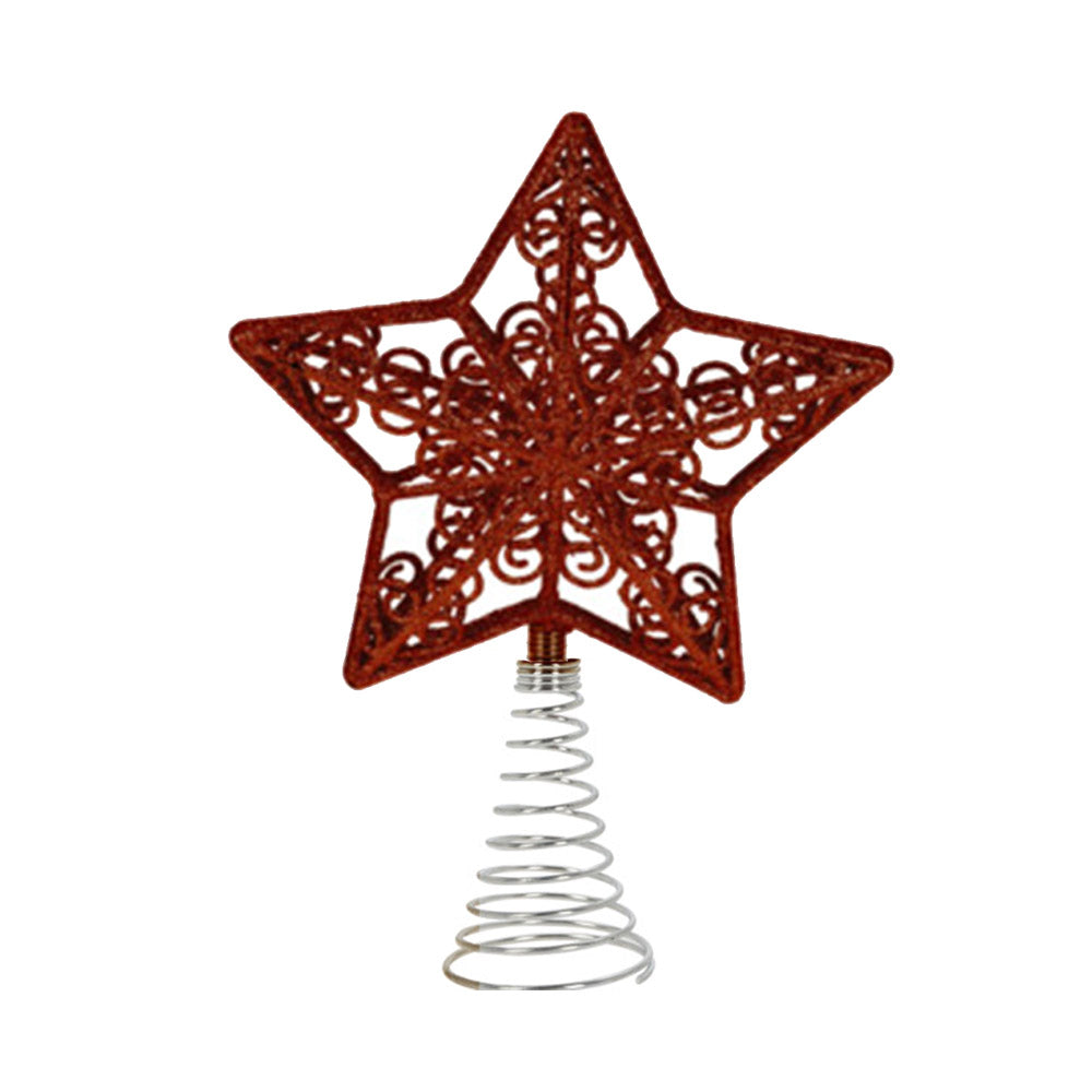 Copa del árbol de Navidad: estrella y copo de nieve