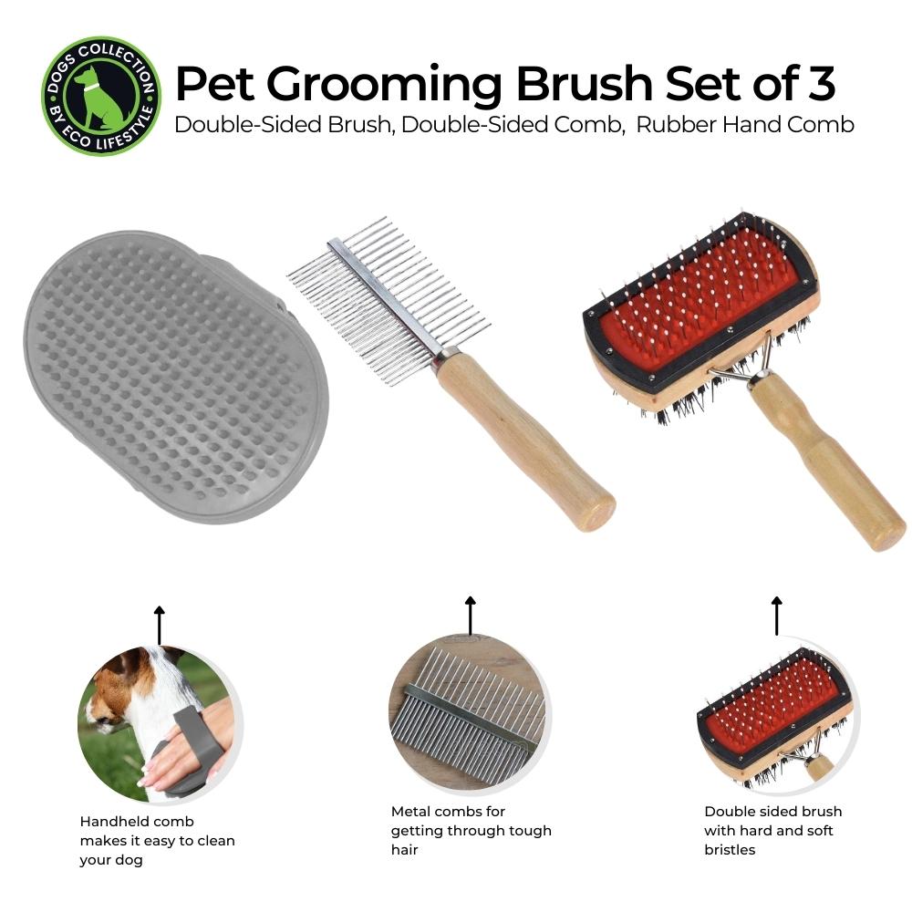 Pet Grooming Brush Set of 3