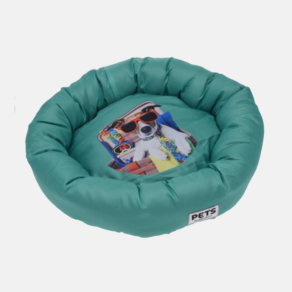 Round Pet Bed turquoise