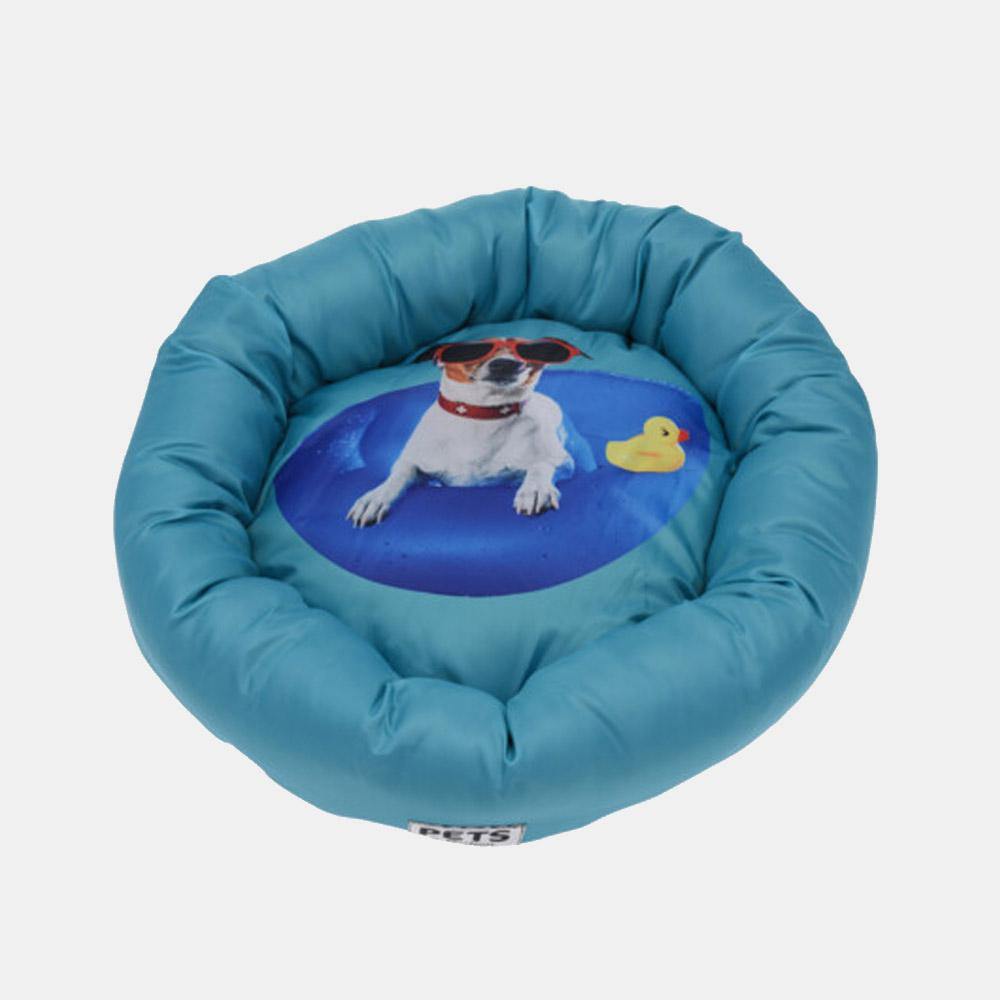 Round Pet Bed blue