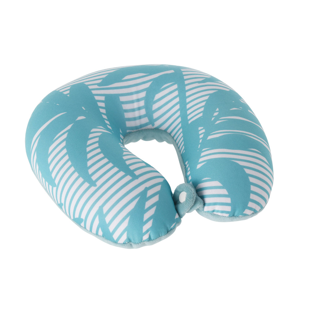 Neck Pillow with Leaf Print Design - Neoprene and Fleece Material