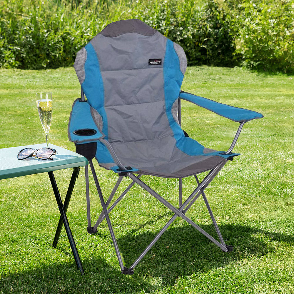 Chaise pliante avec porte-gobelet et sac de transport - Jumbo Deluxe Design
