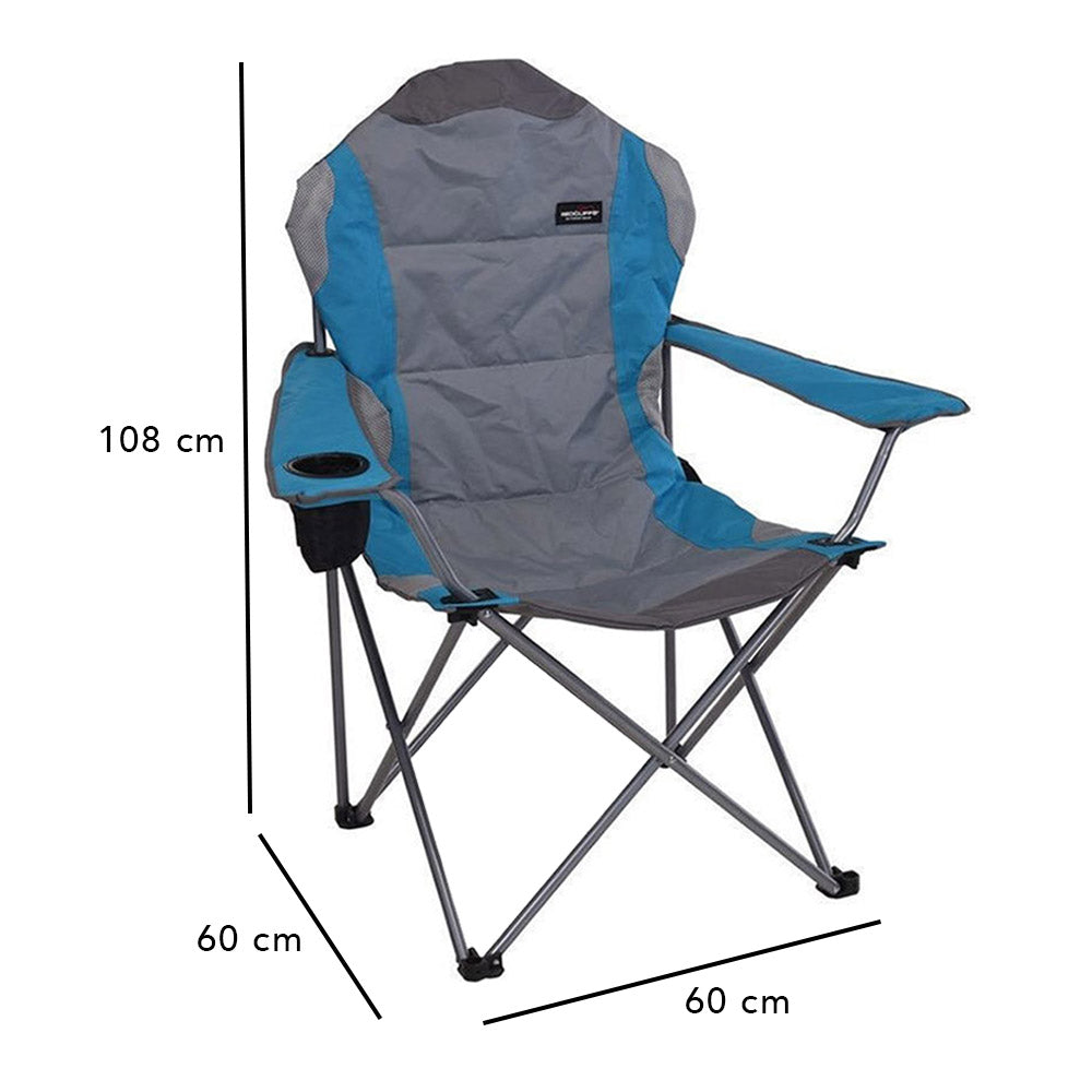 Folding Chair with Cup Holder and Carry Bag - Jumbo Deluxe Design