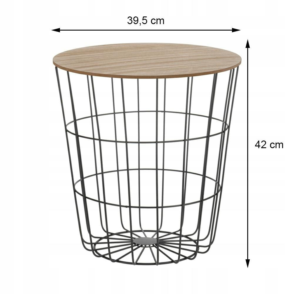 bags direct Eco-Friendly Metal & Wood Side Table with removable top HZ1200160