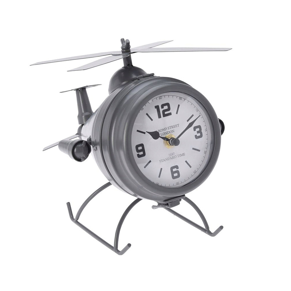 Horloge de table - Modèle d'hélicoptère en métal