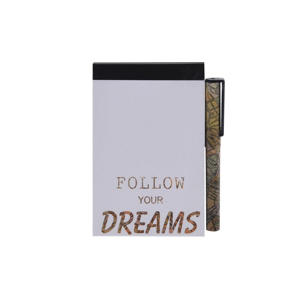 Notebook With Ballpoint Pen Set | Follow your dreams