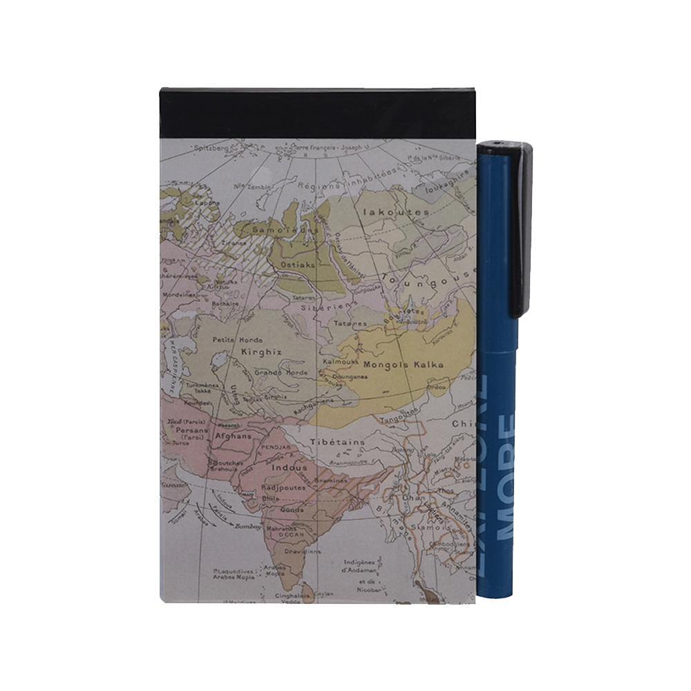 Notebook With Ballpoint Pen Set | World Map