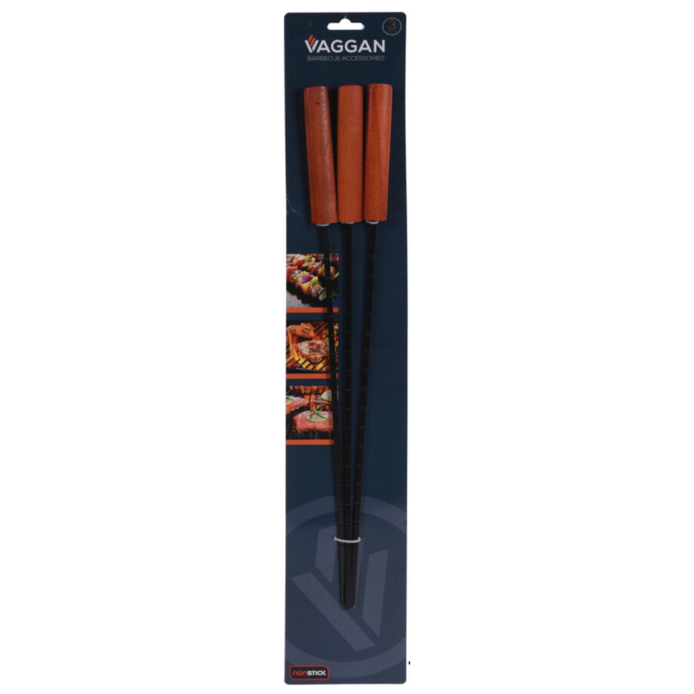 Skewer with Wooden Handles - Non-Stick - Set of 3