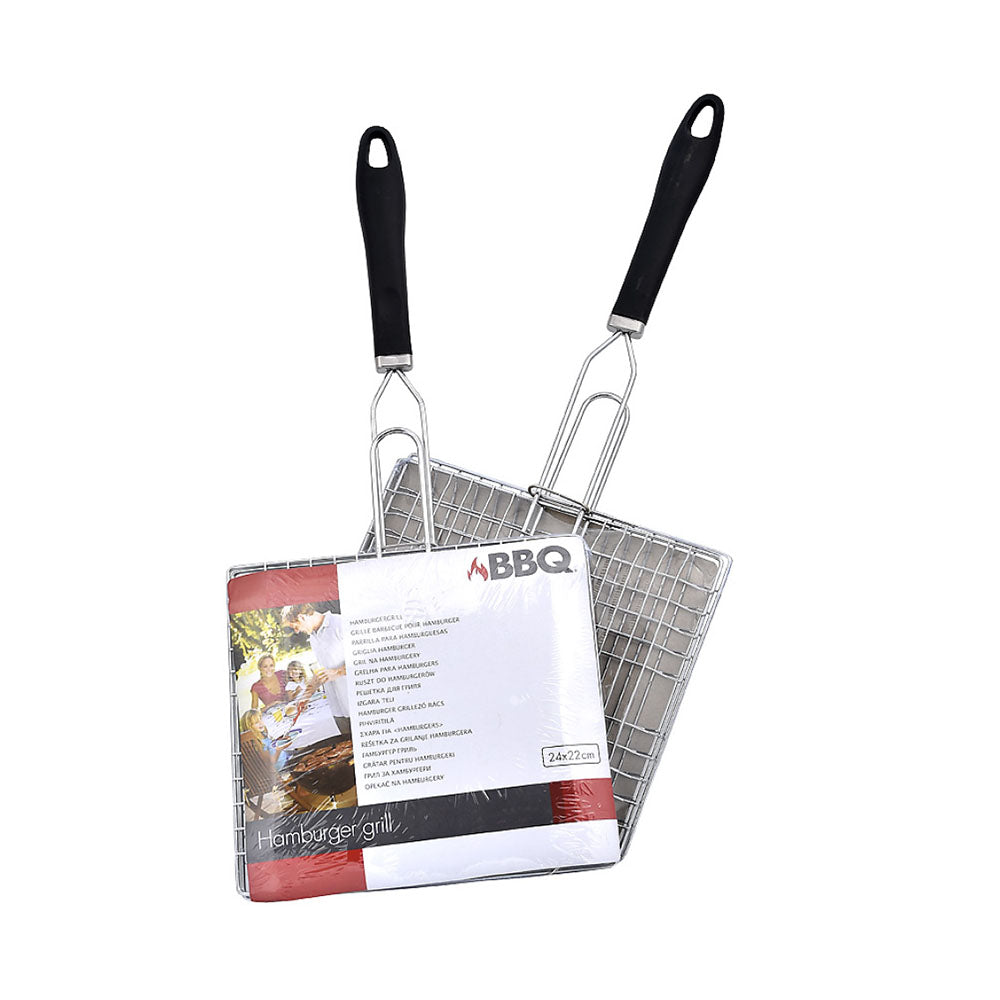 Hamburger Grid with Handle for Braai - Stainless Steel