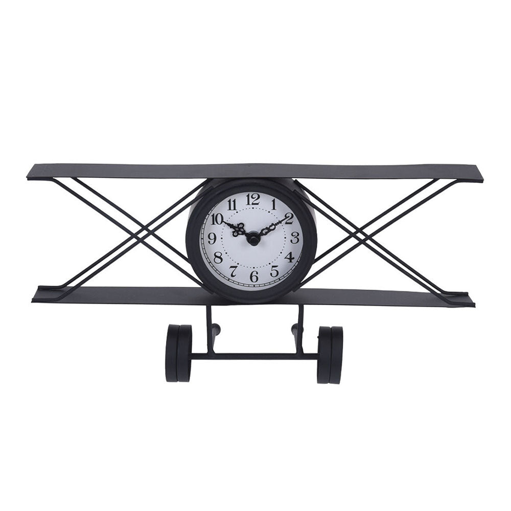 Table Clock - Metal Airplane Shape
