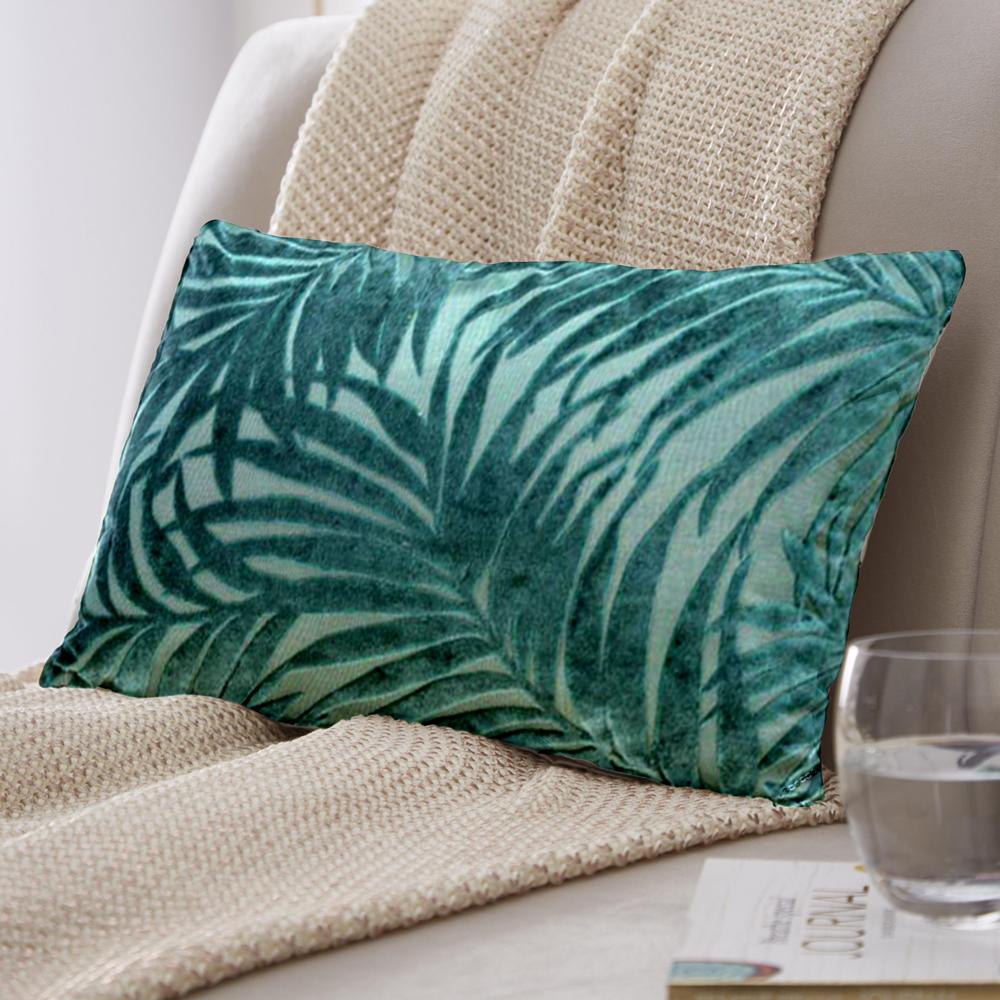 Pillow - Rectangular Tropical Velvet Design - 50cm