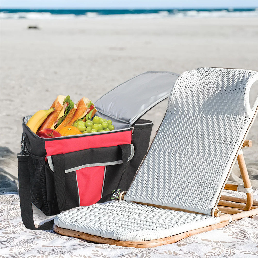 Insulated Cooler Bag with 2 x Side by Side Pockets and Carry Handles - 48L