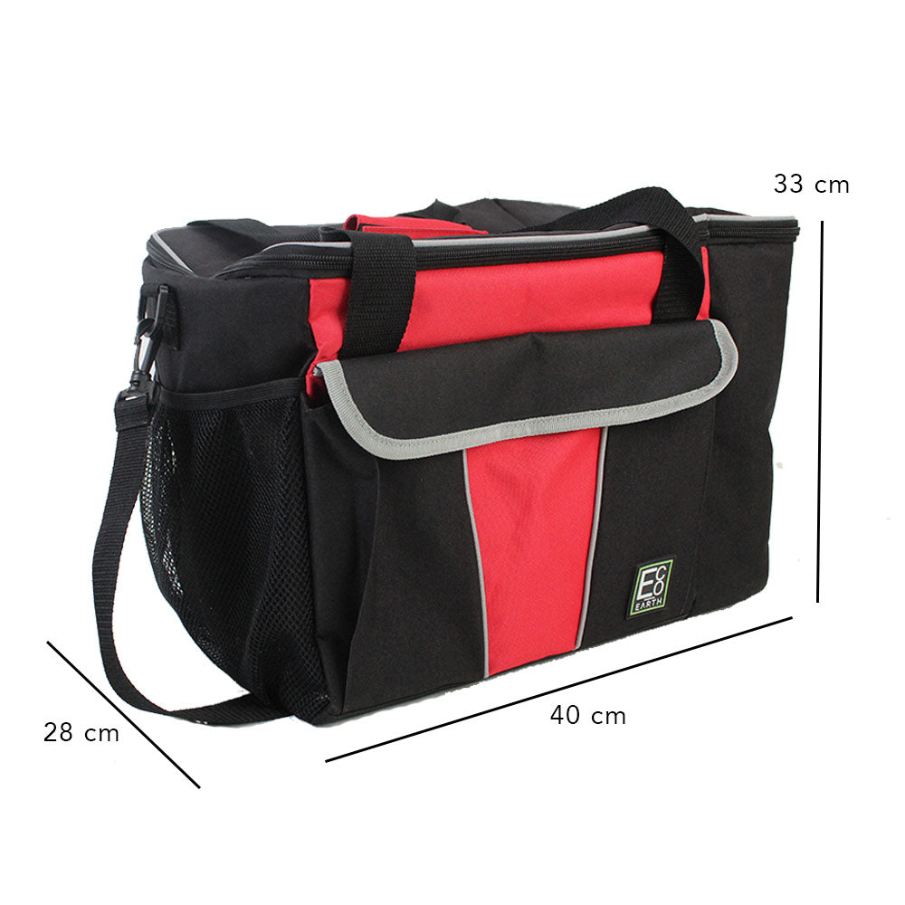 Insulated Cooler Bag with 2 x Side by Side Pockets and Carry Handles - 48L