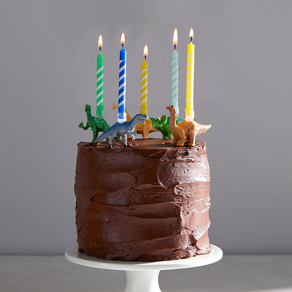 Bougies d'anniversaire avec 12 supports - 24 pièces