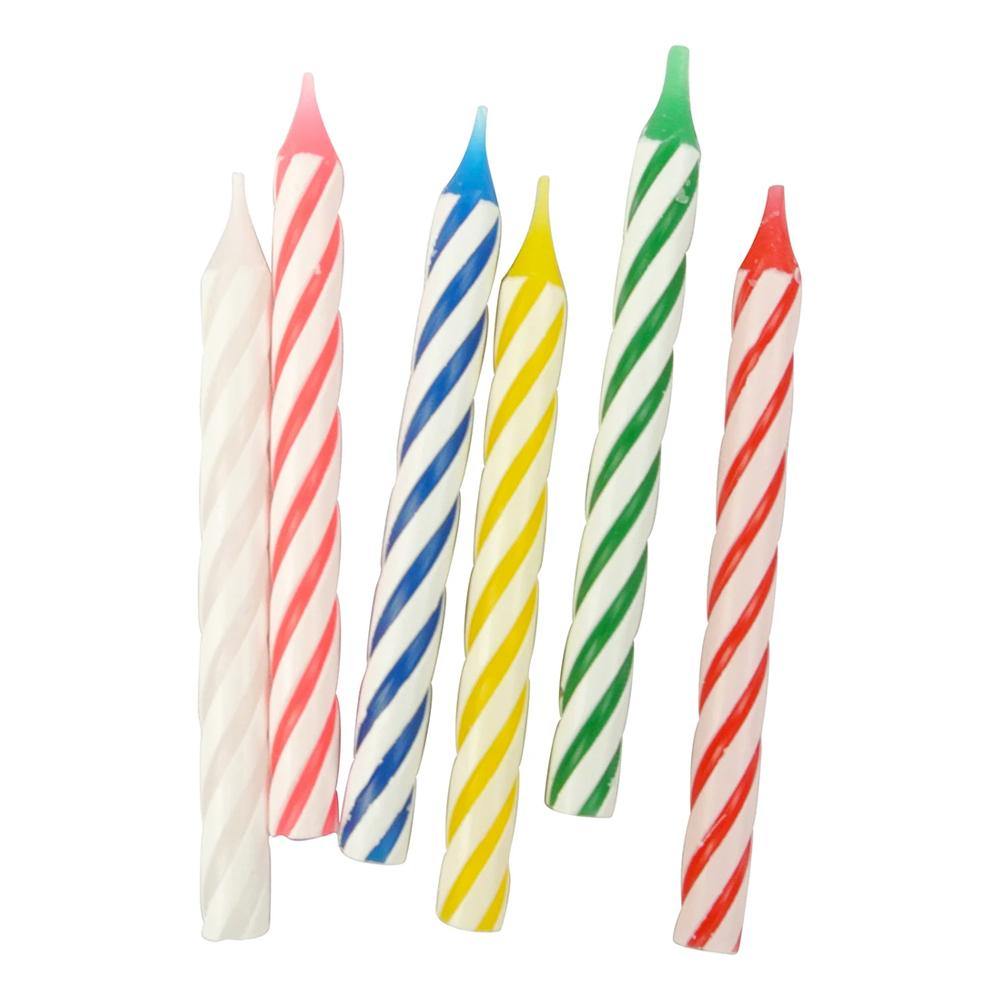 Bougies d'anniversaire avec 12 supports - 24 pièces
