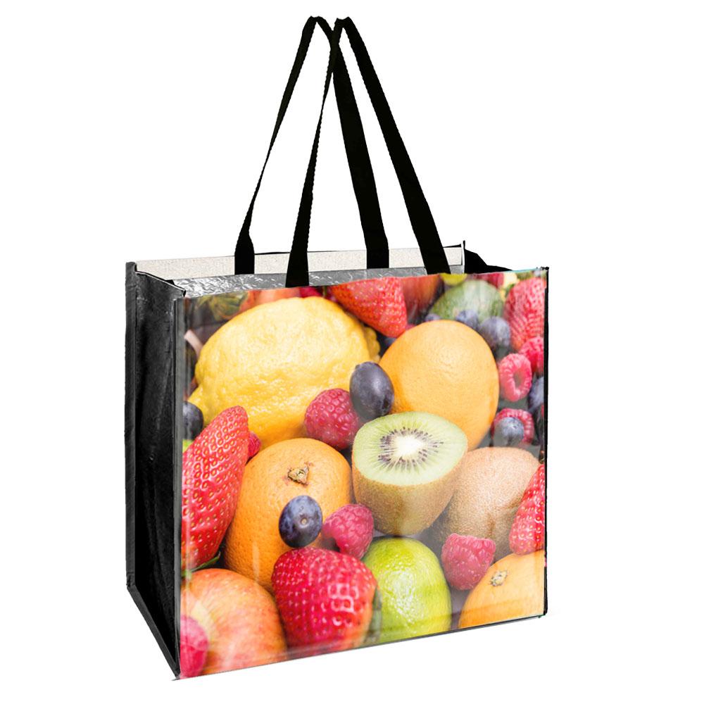 Laminated Cooler Shopper Bag - Fruit & Vegetables Design
