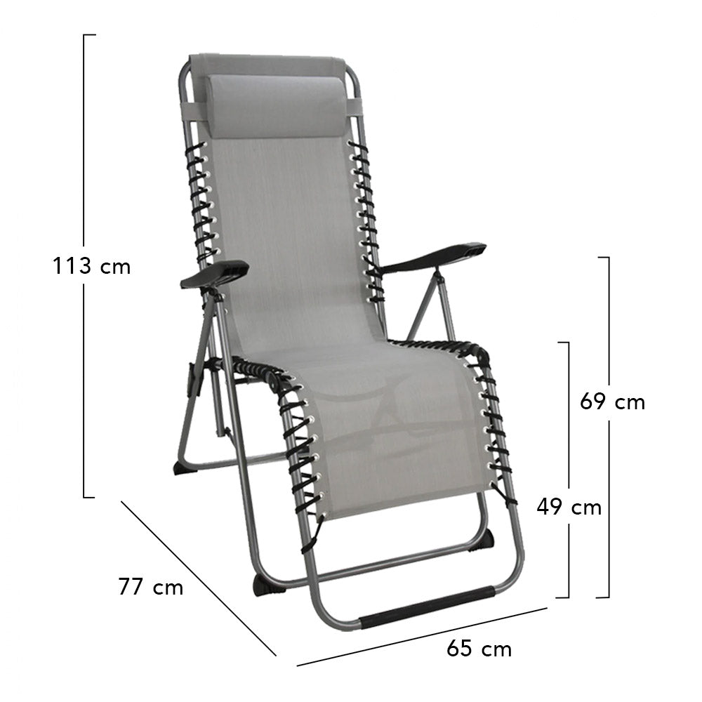 Stuhlliege – 6 verstellbare Positionen – faltbares Design