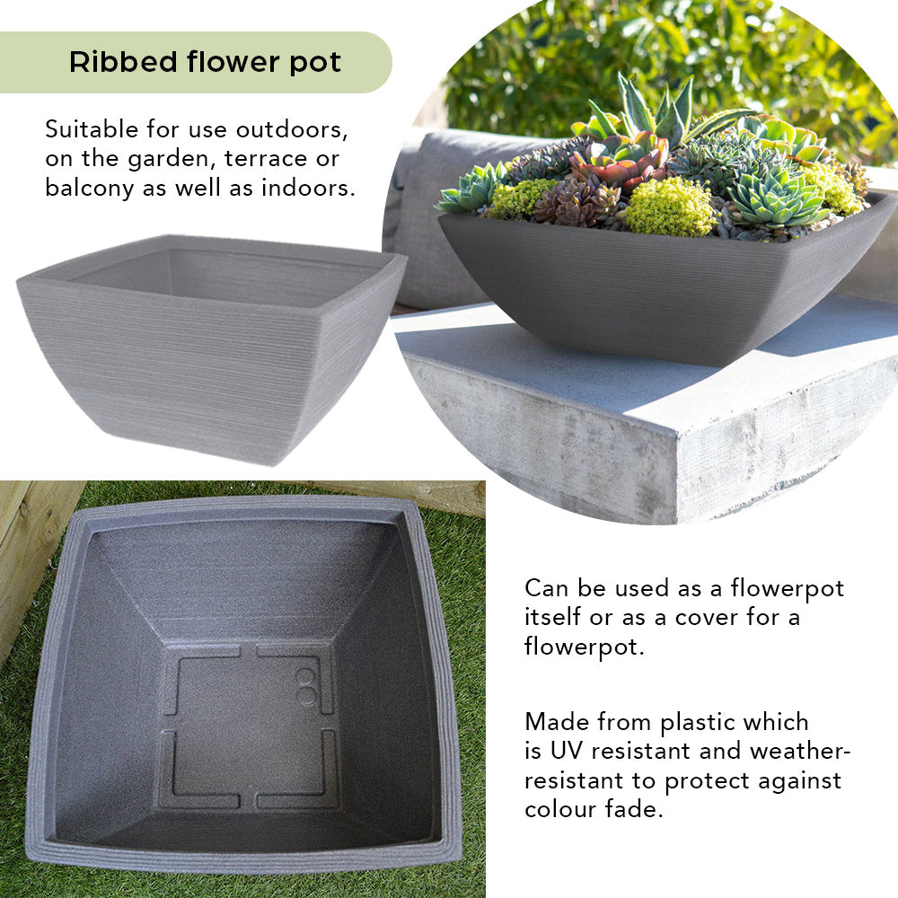 Flower Pot Planter - Grey Design