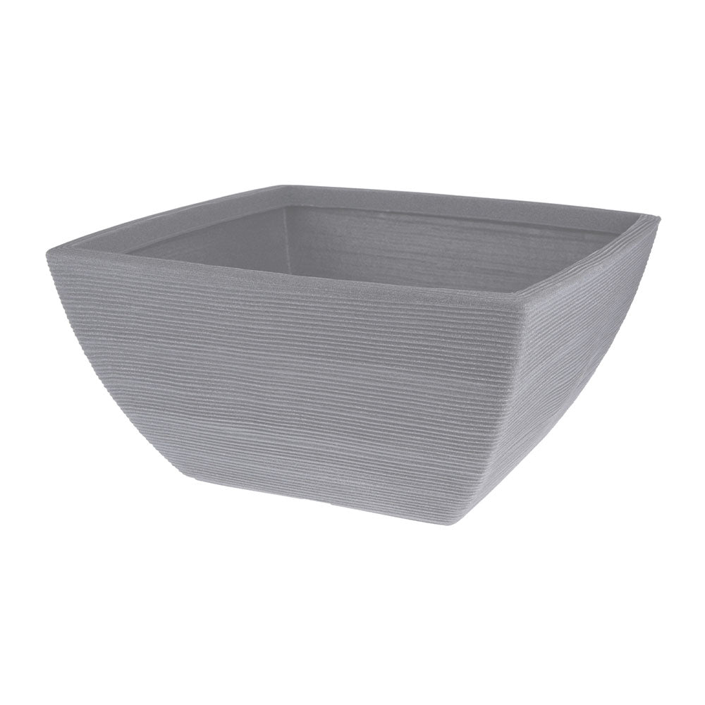 52cm Lightweight ribbed flower pot from Netherlands is weather-resistant because of it's UV resistant plastic material and it is lightweight for easy portability between your home, garden, living area, patio and wherever you want your pot plant to be. No drainage holes so no leakage will occur. Size: 52 x 52 x 25cm. Bags Direct wholesale online shop Y54192720