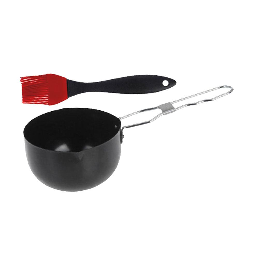 Braai Cookware - Non-Stick Pan with Silicone Basting Brush - Set of 2
